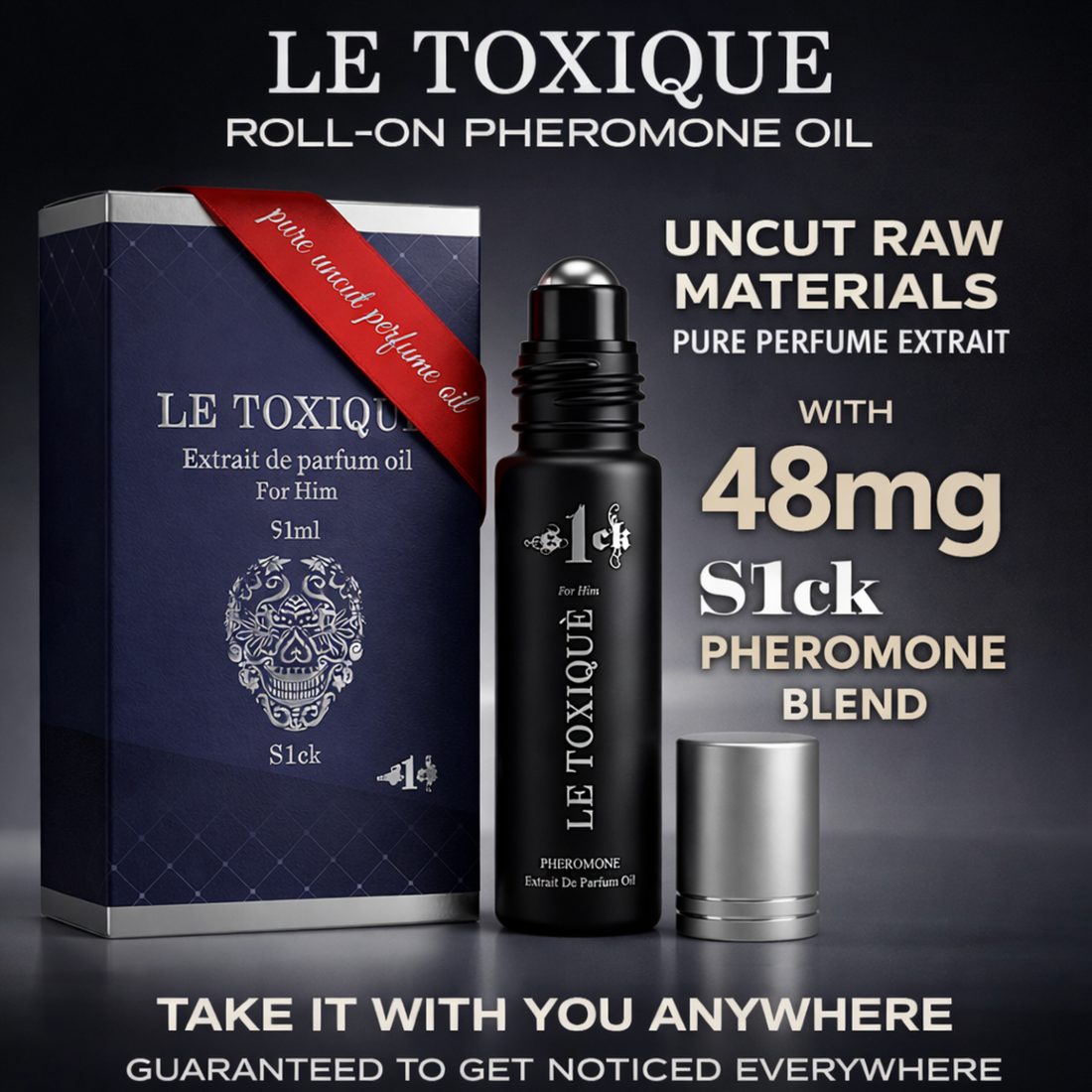 (NEW) Le Toxiquè | Luxury Pheromone Cologne Extrait De Parfum Roll On Oil 10ml for Men | S1ck Shop
