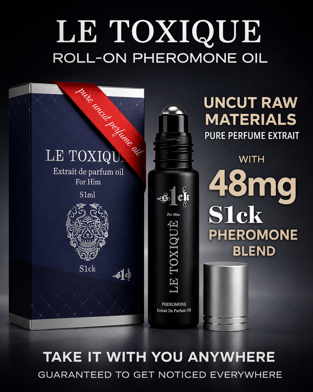 (NEW) Le Toxiquè | Luxury Pheromone Cologne Extrait De Parfum Roll On Oil 10ml for Men | S1ck Shop